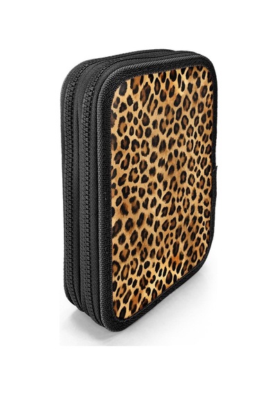 Coral High İki Katlı Düzenleyici Kalem Kutusu - Kahverengi Leopar, Kız Çocuk/kadın, Kahverengi Leopar Kahverengi
