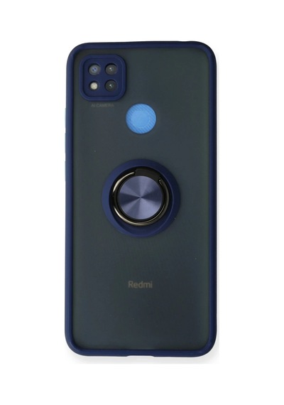 Xiaomi Redmi 9c Kılıf Montreal Yüzüklü Silikon Kapak - Lacivert 0.2M-Çok Renkli