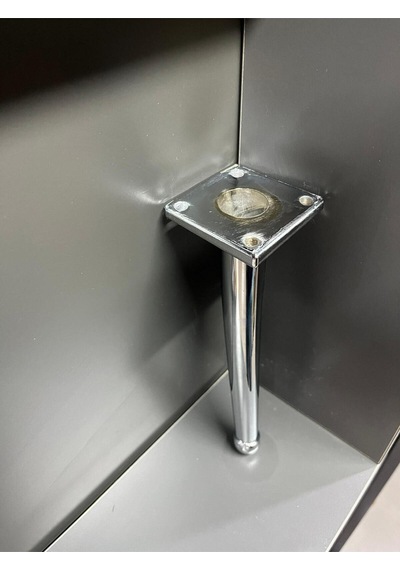 Bone X Metal Ayak 20cm Krom Koltuk Puf Dolap Tv Ünite Modern Mobilya Ayağı Komidin Gümüş Konsol