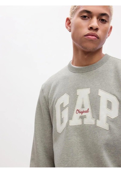 Gap Logo Bisiklet Yaka Sweatshirt-12711 Gri