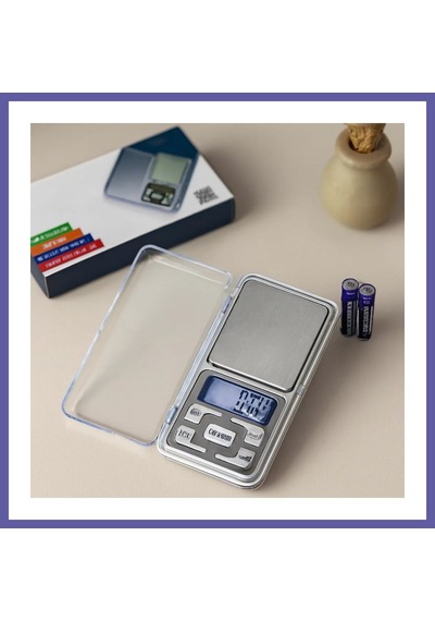Bezos Mini Hassas Terazi 300g/0.01g 6x12 Cm Şeffaf Kapaklı, Pilli Nıda
