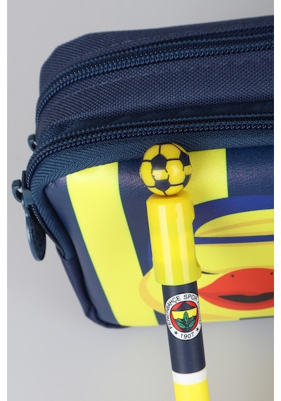 Lisanslı Fenerbahçe Yellow Collection Kalem Çantası,top Başlıklı Jel Kalem,forma Tasarım Kalemtraş,silgi Tepeli Kurşun Kalem Seti Altın