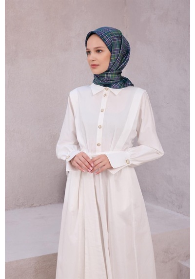 Belli İpek Eşarp - 4218-50 Yeşil Twill