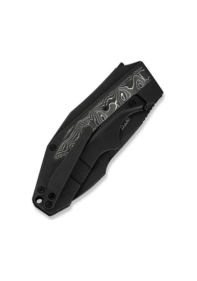 We Knife Coral Black Titanium Handle With Aluminum Foil Carbon Fiber Inlay Black Stonewashed Cpm 20cv Blade Kamp Çakı Siyah We Knife Coral Black Titanium Handle With Aluminum Foil Carbon Fiber Inlay Black Stonewashed Cpm 20cv Blade Kamp Çakı Siyah