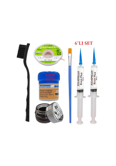 Mechanic Krem Lehim 183 C 42gr Havya Uc Temizleyici Flux Lehim Toplama Cp-1515 Lehim Emme Teli 2fırça Seti05