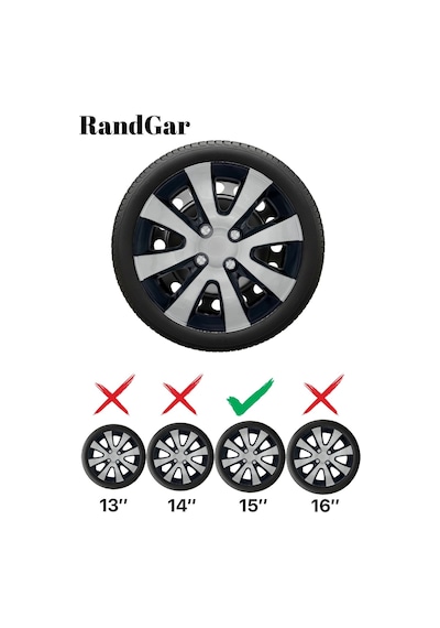Renault Vel Satis 15 İnç Jant Kapağı 4 Adet Siyah Gri C101 Rand