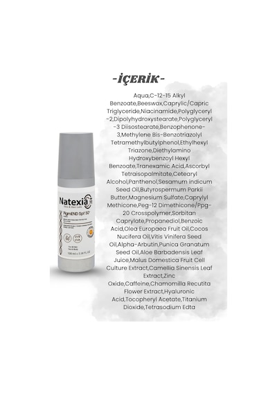 Natexia Beyazlatma Etkili Pigmend Güneş Koruyucu Losyon SPF50+ 100 Ml