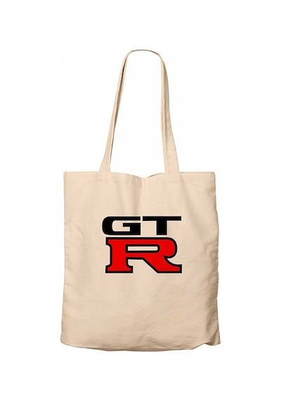Nissan GTR Logo Krem Kanvas Bez Çanta Krem