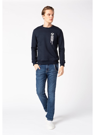 Vigoss Erkek Baskılı Sweatshırt 62132-30048 Lacivert