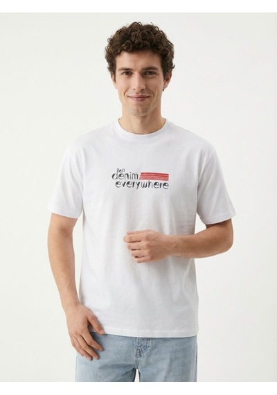 LOFT Loose Fit Erkek Tshirt K.kol Lf2042917 Q1.v1 Beyaz