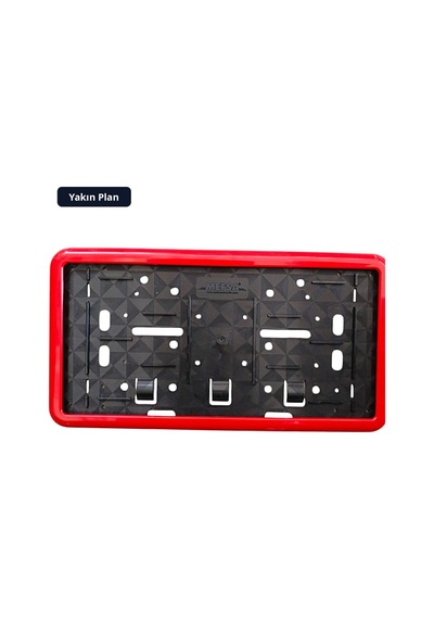 Trobus Dikdörtgen Plaka Altlığı Çerçeveli Plakalık 32x17 Cm 1 Adet Kırmızı