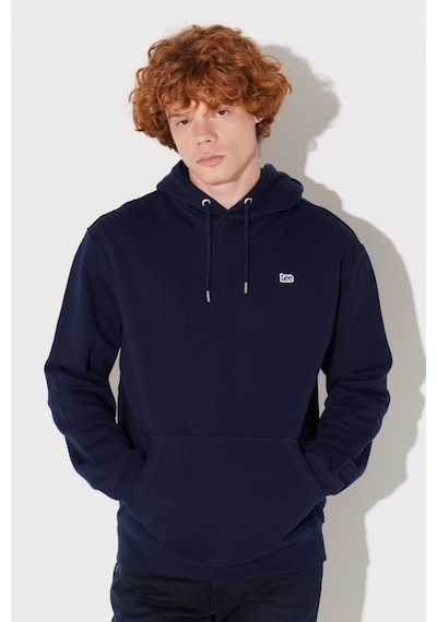 Lee Regular Fit Normal Kesim Pamuk Lacivert Erkek Içi Polarlı Kapüşonlu Sweatshirt L80YRYA67 Lacivert