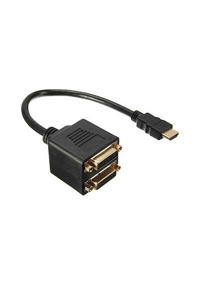 hdmı erkek to 2x dvı 24+5 dişi çevirici splitter kablo