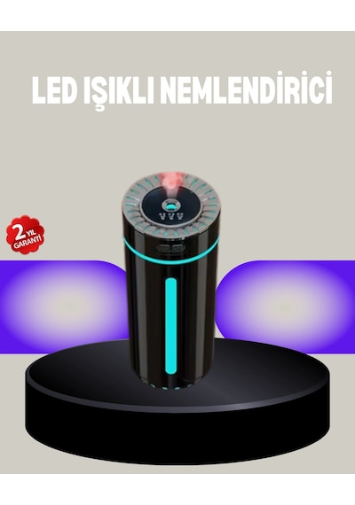 Hubrendy Tekno Aromaterapi Özellikli Ultrasonik Hava Nemlendirici Led Atmosfer Işığı