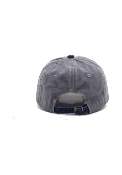 Gigi Luxe Orginal The Black Nakışlı Yıkamalı Deri Eskitme Cap Baseball Şapka Kep Lacivert Lacivert