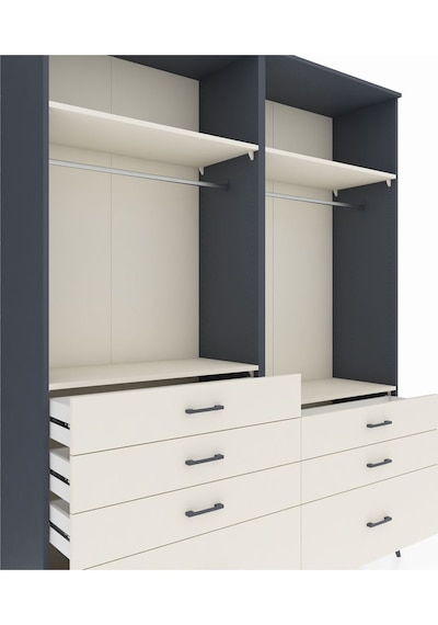 Hyperion Gardrop 4 Raflı 7 Çekmeceli 2 Askılı 176x44x221 Antrasit-aytaşı Aytaşı Hyperion Gardrop 4 Raflı 7 Çekmeceli 2 Askılı 176x44x221 Antrasit-aytaşı Aytaşı