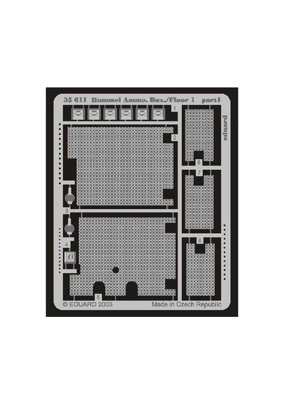 Eduard 35611 1/35 Ölçek, Hummel Ammo. Box/floor 1 For Dra