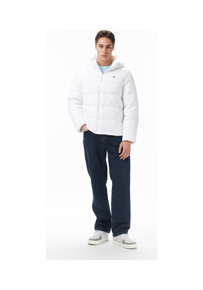 Calvin Klein Zip Off Hood Down Puffer Erkek Beyaz Montlv04rc518g