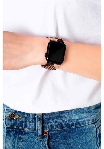 Hippi Matchless Siyah Örgü Apple Uyumlu Watch  Kordonu 38-40-41 Mm
