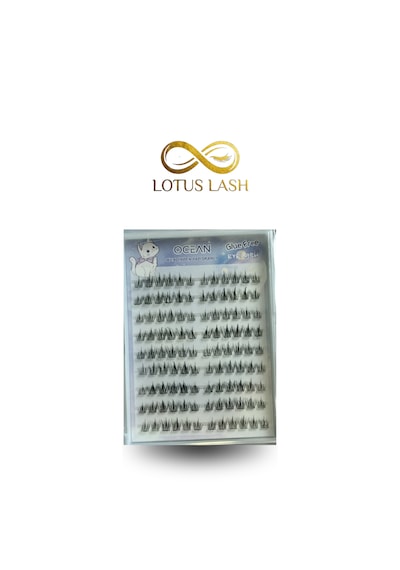 Ocean Glue Free Kendinden Yapışkanlı Balık Kuyruğu Demet Kirpik 12 Mm Doğal Volüm 90 Adet