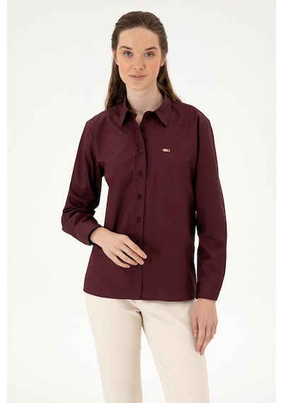 U.s. Polo Assn. Kadın Plum Gömlek Desenli 50316699-vr177 New Plum