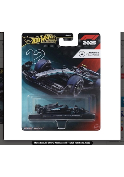 2026 Hot Wheels Formula 1 Collection Mercedes-amg Petronas Formula One Team No. 12 Çok Renkli