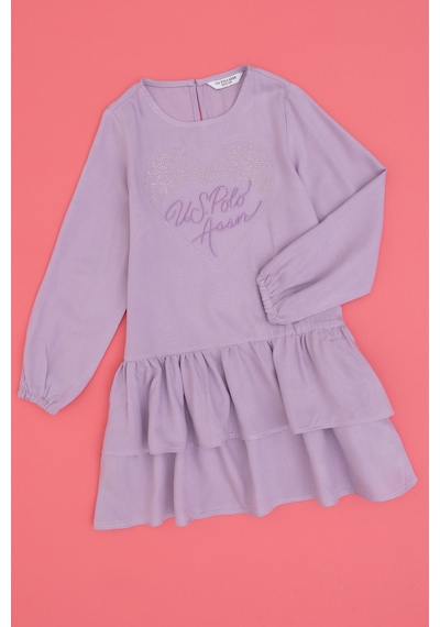 U.s. Polo Assn. Kız Çocuk Lila Elbise Dokuma 50314341-vr034 Lıla