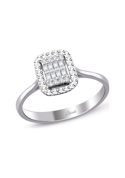 0.12 Ct. Modern Tasarım Baget Kare Tektaş Yüzük