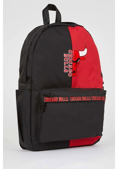 Defacto Unisex NBA Chicago Bulls Spor Baskılı Su İtici Kumaş Okul Çantası A4611AXNSKR1 Çok Renkli
