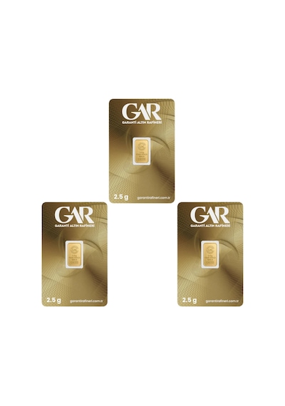 3 Adet 2.5 Gr 24 Ayar Altın 995 Gar