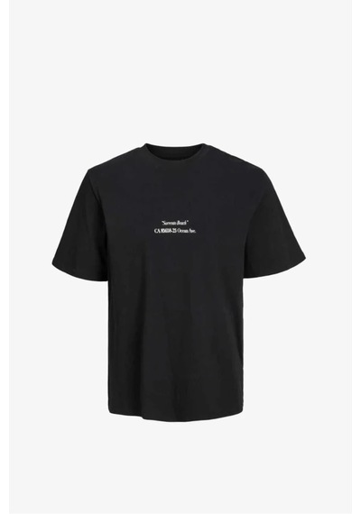 Jack & Jones Jack&jones Jorgrocery Tee Ss Crew Neck 12230754-black4382 Siyah
