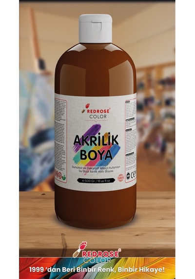 Red Rose Kahverengi Akrilik Boya 500  G