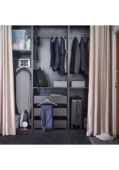 Ikea Bumerang Giysi Askısı, Siyah, 8 Adet