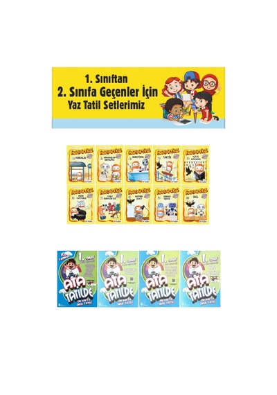 1.sınıftan 2.sınıfa Geçenler İçin Ata Tatilde +10 Lu Hikaye Seti 7