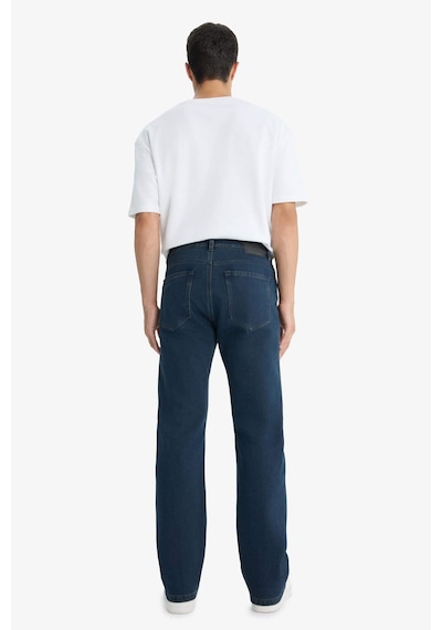 Defacto Diago Comfort Fit Yüksek Bel Geniş Paça Düz Paça Jean Pantolon V0796az25wnnm34 Mavi-nm34