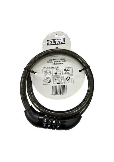 Mey İthalat Elka 312 Şifreli Bisiklet Kilidi 80 Cm