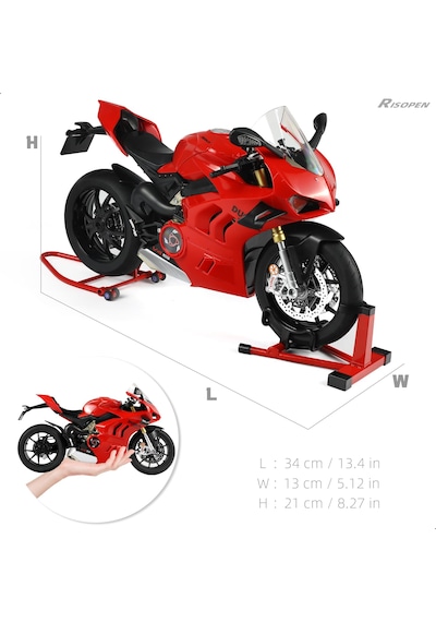 1:6 Diecast Kırmızı Işıklı, Anahtarlı & Su İle Çalışan Dumanlı Model Motorsiklet