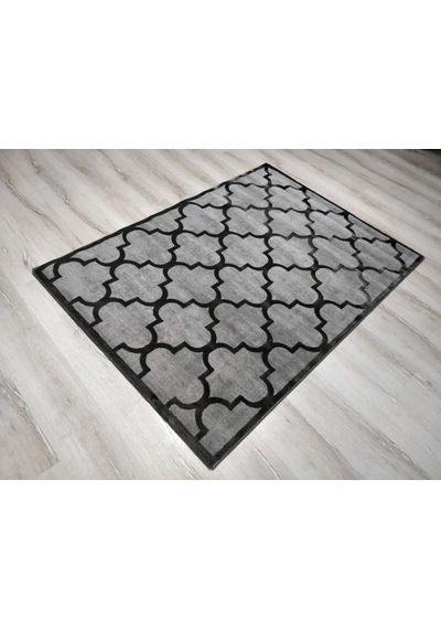 Eko Halı Como Cm04 Gri Siyah Modern Halı 120X170 Cm Eko Halı Como Cm04 Gri Siyah Modern Halı 120X170 Cm