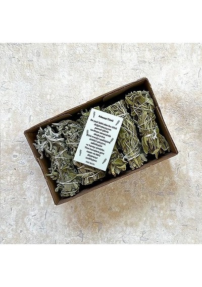 Organik Adaçayı Tütsü 5 Adet Natural White Sage Incense, Aura Cleansing White Sage, Enerji Ve Arınma Seti