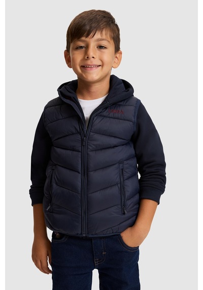 U.S. Polo Assn. Erkek Çocuk Lacivert Kapüşonlu Kapitone Yelek 50328197-vr033