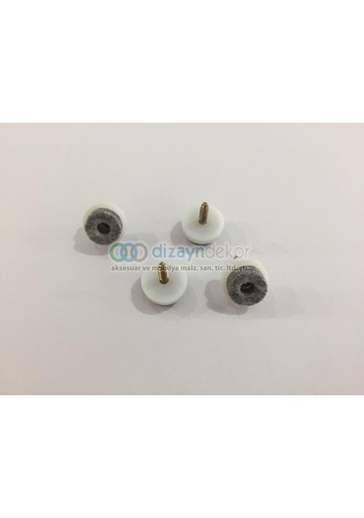 Sandalye Koltuk Keçesi Vidalı 20 Mm.-16 Adet
