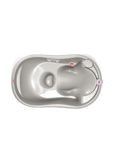 Okbaby Onda Banyo Küveti & Bebek Duşu & Doğal Banyo Süngeri No.10 / A.gri