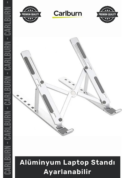 Özel Üretim 6 Kademeli Katlanabilir Taşınabilir Metal Stand Alüminyum Laptop Standı Ayarlanabilir