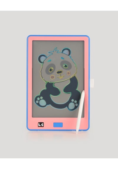 10 İnch Şeffaf Lcd Dijital 4 Adet Çizim Kartlı Tablet- Pembe Pembe