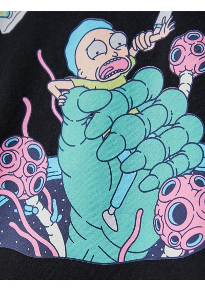 Koton Rick And Morty Lisanslı Baskılı Tişört Siyah 2sal10182ık