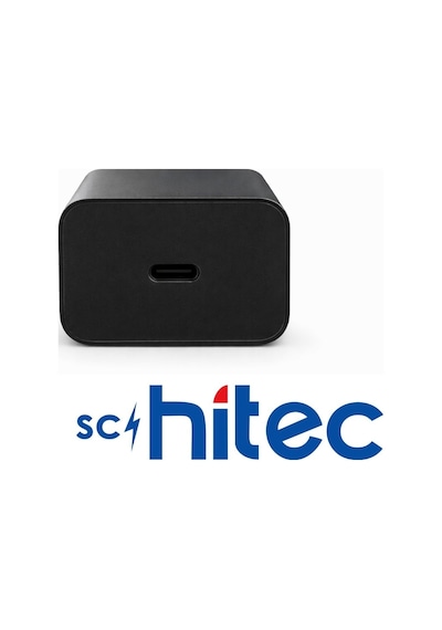 Schitec 45w Type-c Çıkışlı Hızlı Şarj Aleti Type-c To Type-c Kablolu Set Siyah Sc008