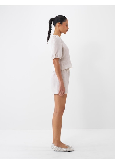 Xint Naturel %100 Keten Regular Fit Bluz 751075
