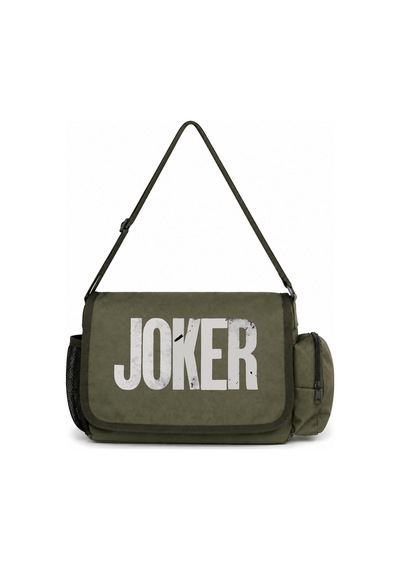 Sevbano Joker Batman Film Kahramanı Baskılı Unisex Okul, Spor, Ofis Çok A Haki