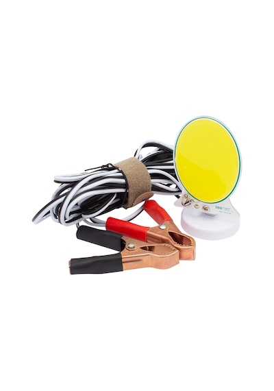 Powermaster Tm-24 Cob Ledli 13 Watt Akü Maşalı 4 Metre Kablolu Taşınabilir Seyyar Panel Lamba Beyaz