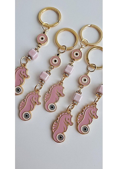 Hediyelik Şeker Pembe Denizatı Anahtarlık
